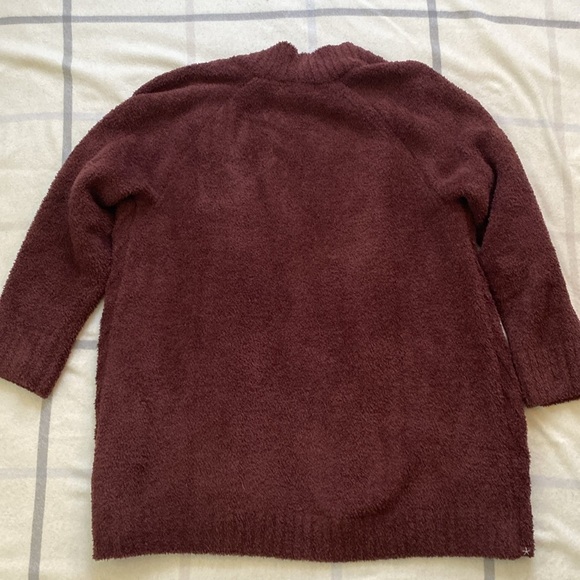 Barefoot Dreams Cozy Brown Cardigan Sweater Size 1X - Picture 4 of 11